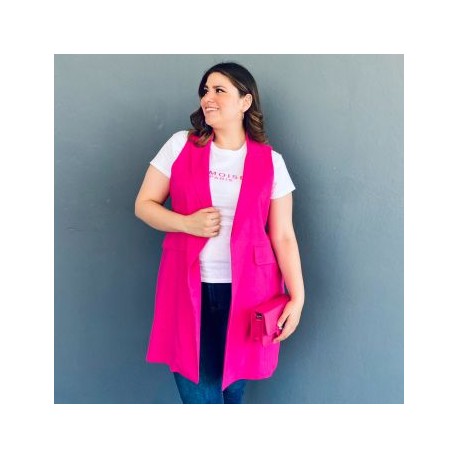 Chaleco de lino Roman Fashion / Tallas extras, 2136 (fiusha)