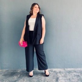 Conjunto de vestir Roman Fashion /Tallas extras, 1030 (Negro)