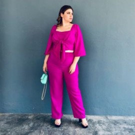 Conjunto smock Roman Fashión /Tallas extras, 4310 (Magenta)