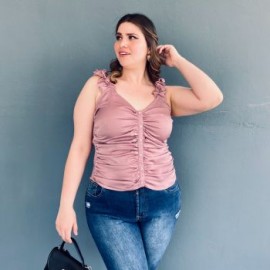 Top drapeado Tallas Extras, 11797