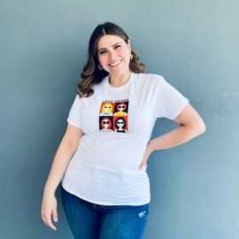 Playera Roman Fashion /Tallas Extras, 9001-47 Less Drama (Blanco)