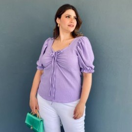 Blusa casual Roman Fashion /Tallas Extras, 1827 (Lila)