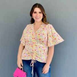 Blusa de temporada Roman Fashion/Tallas Extras, 1731 (Blanco)