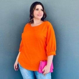 Blusa casual Roman Fashion/Tallas Extras, 1814 (Naranja)
