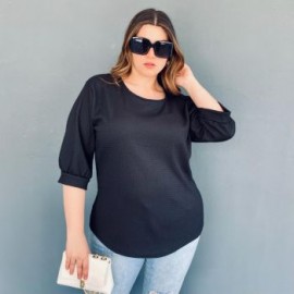 Blusa casual Roman Fashion/Tallas Extras, 1814 (Negro)