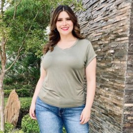 Playera cuello ¨v¨ Balam/Tallas Extras, 0013 (Verde)