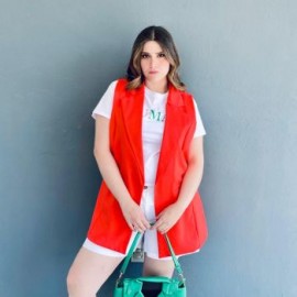 Chaleco juvenil talla extra, modelo 7352 (Naranja)