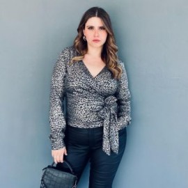 Blusa print Roman Fashion tallas extras, 1758 (Plata)