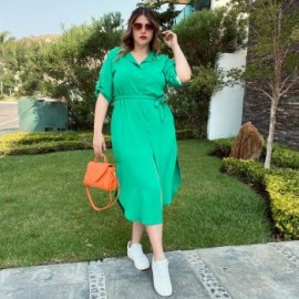 Vestido largo Roman Fashion /Tallas Extras, 1765 (Verde)