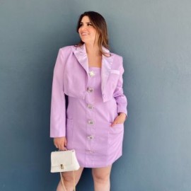 Conjunto de vestido Tallas extras, 7161 (Lila)