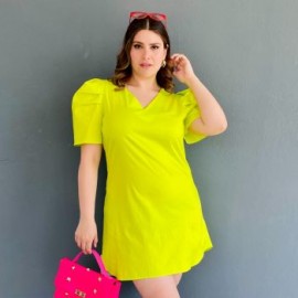 Vestido de popelina Roman Fashion / Tallas extras, 0127 (Lima)