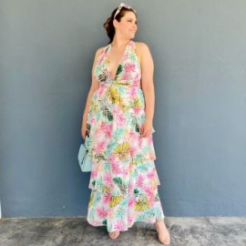 Vestido Multiformas Tallas extras,  522 (Blanco Tropical)