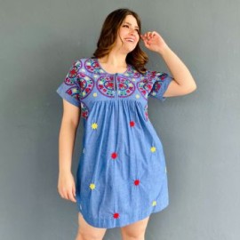 Vestido corto Roman Fashion/Tallas Extras, 78094 (Rojo C)