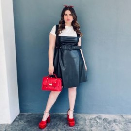 Vestido de vinipiel Roman Fashion/Tallas extras, 9515