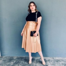 Vestido/Falda juvenil Roman Fashion/Tallas Extras, 9510 (Dorado)