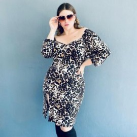 Vestido strech Tallas Extras, 4280 (Animal print)