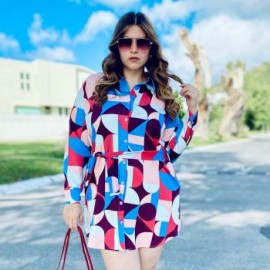 Vestido corto Tallas Extras, 0546 (Vino)