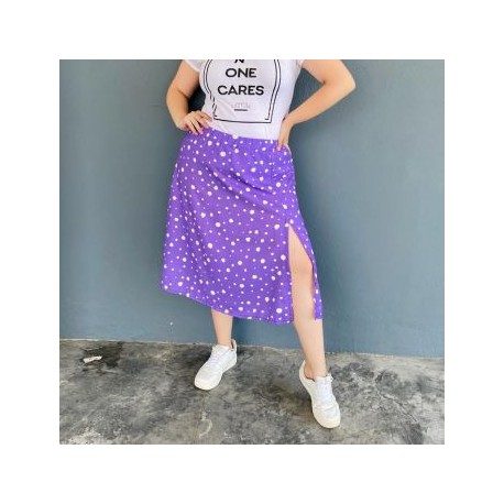 Falda midi talla extra, 7040 (Morado)