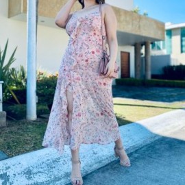 Vestido de tirantes talla extra, modelo 1941