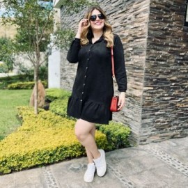 Vestido de gamuza gruesa 5048