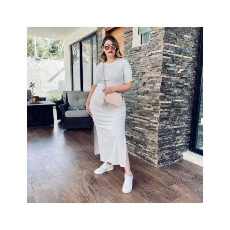 Maxi Vestido de Algodón con Super Strech 9502