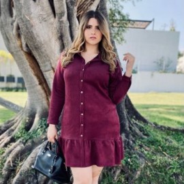 Vestido de gamuza gruesa 5048