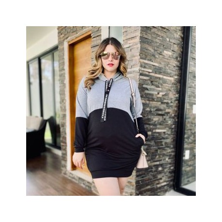 Vestido deportivo bicolor 8024