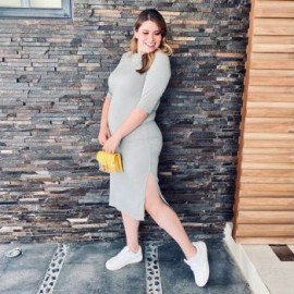 Vestido strech con aperturas laterales 4247