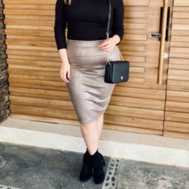 Falda de Gamusa con Brillo (Strech) 4027