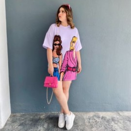 Vestido chicas Roman Fashion/Tallas Extras, 082 (Lila)