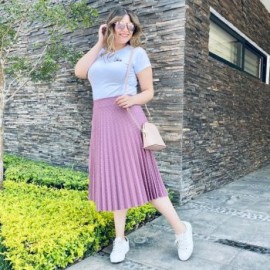 Falda Plisada de moda, modelo F-ELY- 715