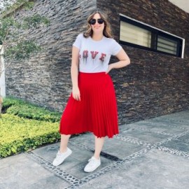 Falda Plisada de moda, modelo F-ELY- 715