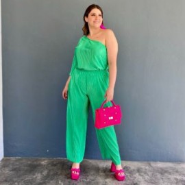 Conjunto plisado Roman Fashion/Tallas Extras, 0624 (Verde)