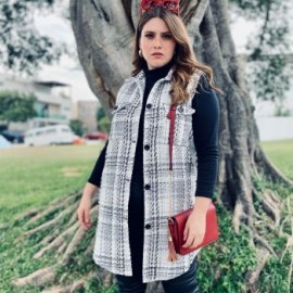 Ensamble Tweed Roman Fashion / Tallas Extras 7052 (Blanco)