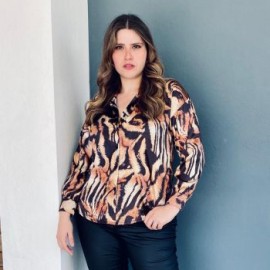 Camisa satinada Roman Fashion/Tallas Extras, 2090