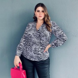 Blusa print  Tallas Extras, 2136