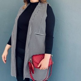 Chaleco elegante Tallas Extras, 1942 (Pata de gallo)
