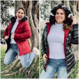 Chamarra doble vista (4 en 1) Tallas Extras, 6238 (Vino)