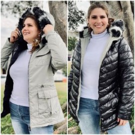 Chamarra doble vista (4 en 1) Tallas Extras, 6238 (Pistache)