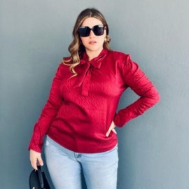 Blusa formal Tallas Extras, 1803 (Vino)