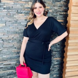 Vestido acanalado Roman Fashion/Tallas Extras, 0436 (Negro)