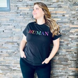 Playera talla extra, modelo 9001-42 human (Negro)