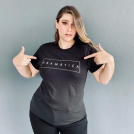 Playera talla extra, modelo 9001-43 dramática (Negro)