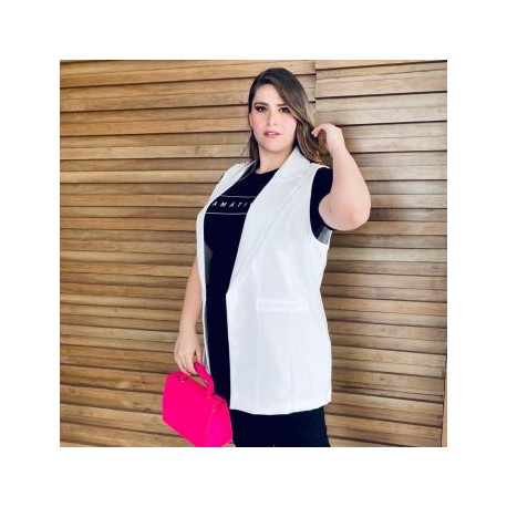 Chaleco juvenil talla extra, modelo 7352 (Blanco)