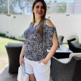 Blusa estampada talla extra, modelo 0912 (Marino)