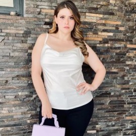 Top de tirantes en talla extra, modelo 0424 (Blanco)