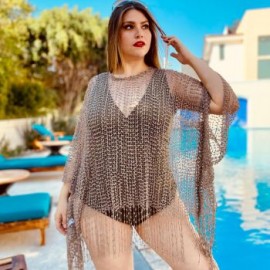 Ensamble de encaje de bolillo, en talla extra, modelo 3083