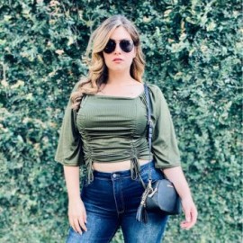 Crop top talla extra, modelo 1741 (olivo)