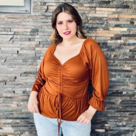 Blusa strech de manga larga, modelo 1761