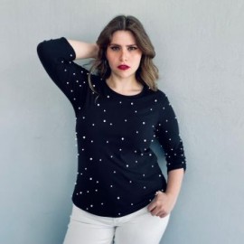 Blusa con perlas, modelo 3743-E